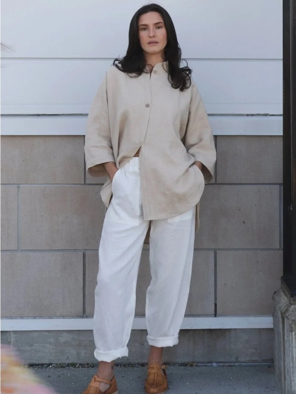 Jordan Linen Pants ivory